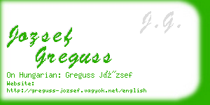 jozsef greguss business card